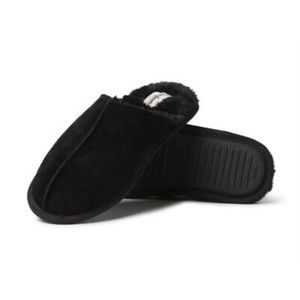 NWT Dearfoams Unisex Genuine Suede Closed Toe Scuff Slippers Size  W10 / Men 8.5